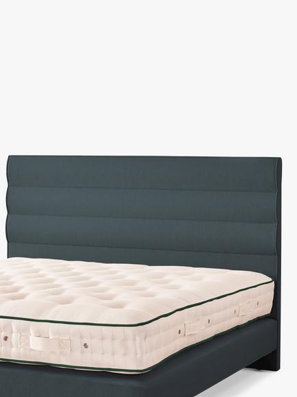 Vispring Portia Full Depth Upholstered Headboard, Double - view 2, Faux Suede Mink