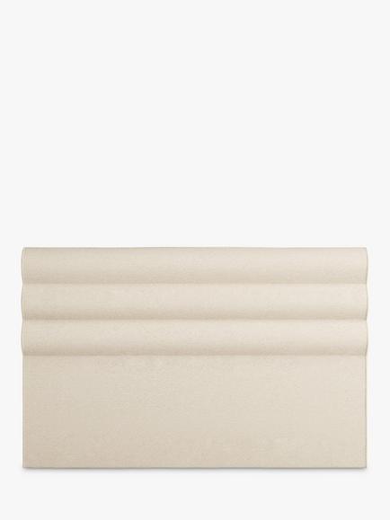 Vispring Portia Full Depth Upholstered Headboard, Emperor, Faux Suede Mink