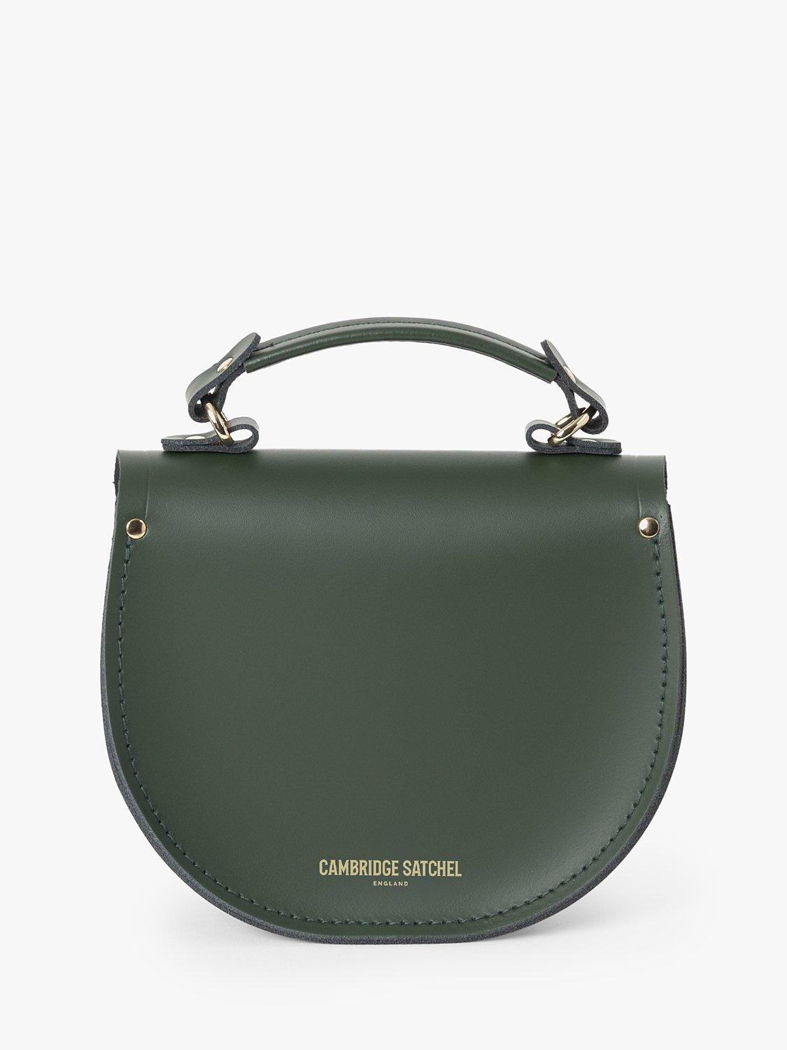 Product image 2 of 6, which shows Cambridge Satchel The Isla Circular Leather Shoulder Bag, Racing Green