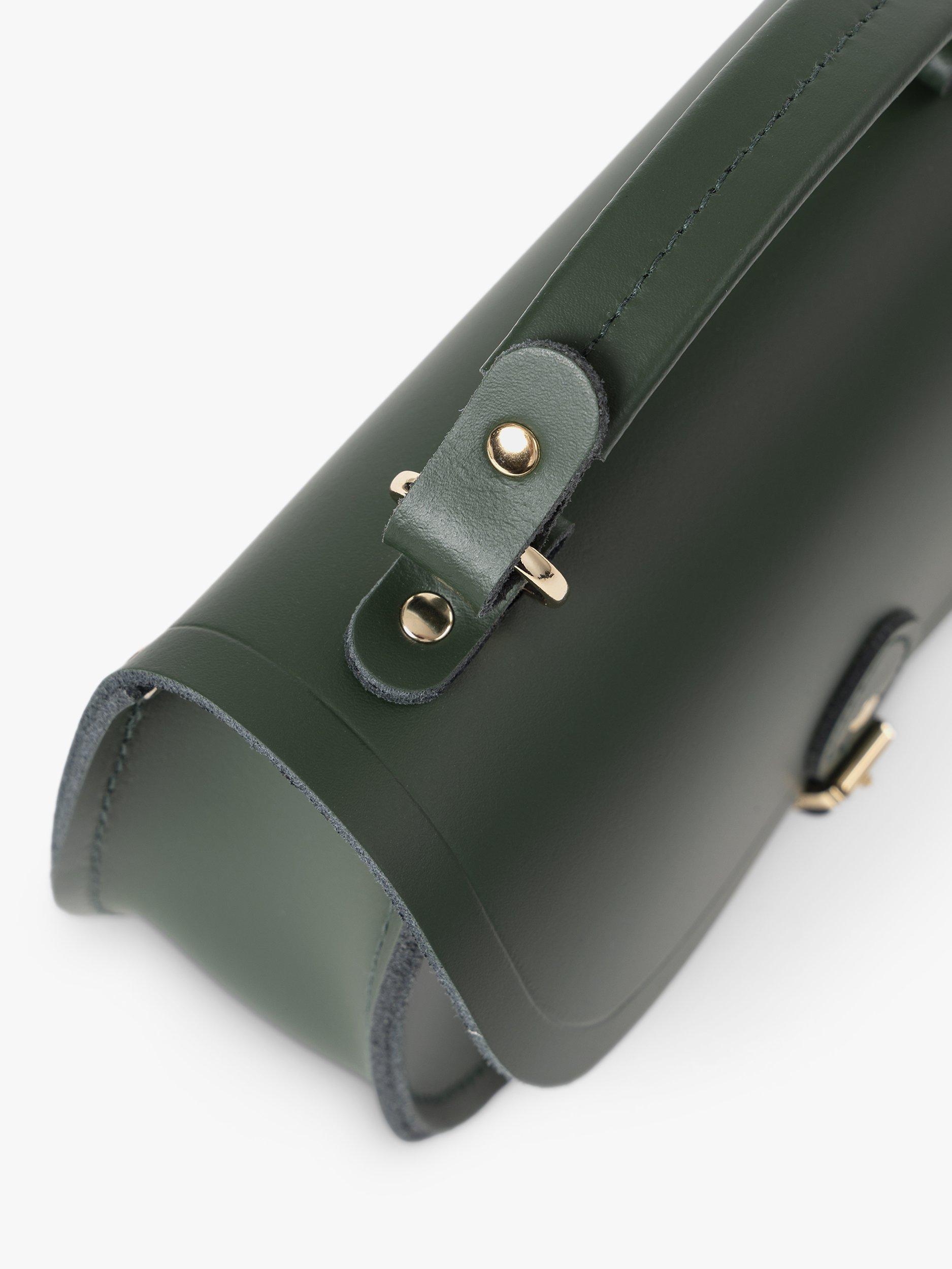 Product image 5 of 6, which shows Cambridge Satchel The Isla Circular Leather Shoulder Bag, Racing Green