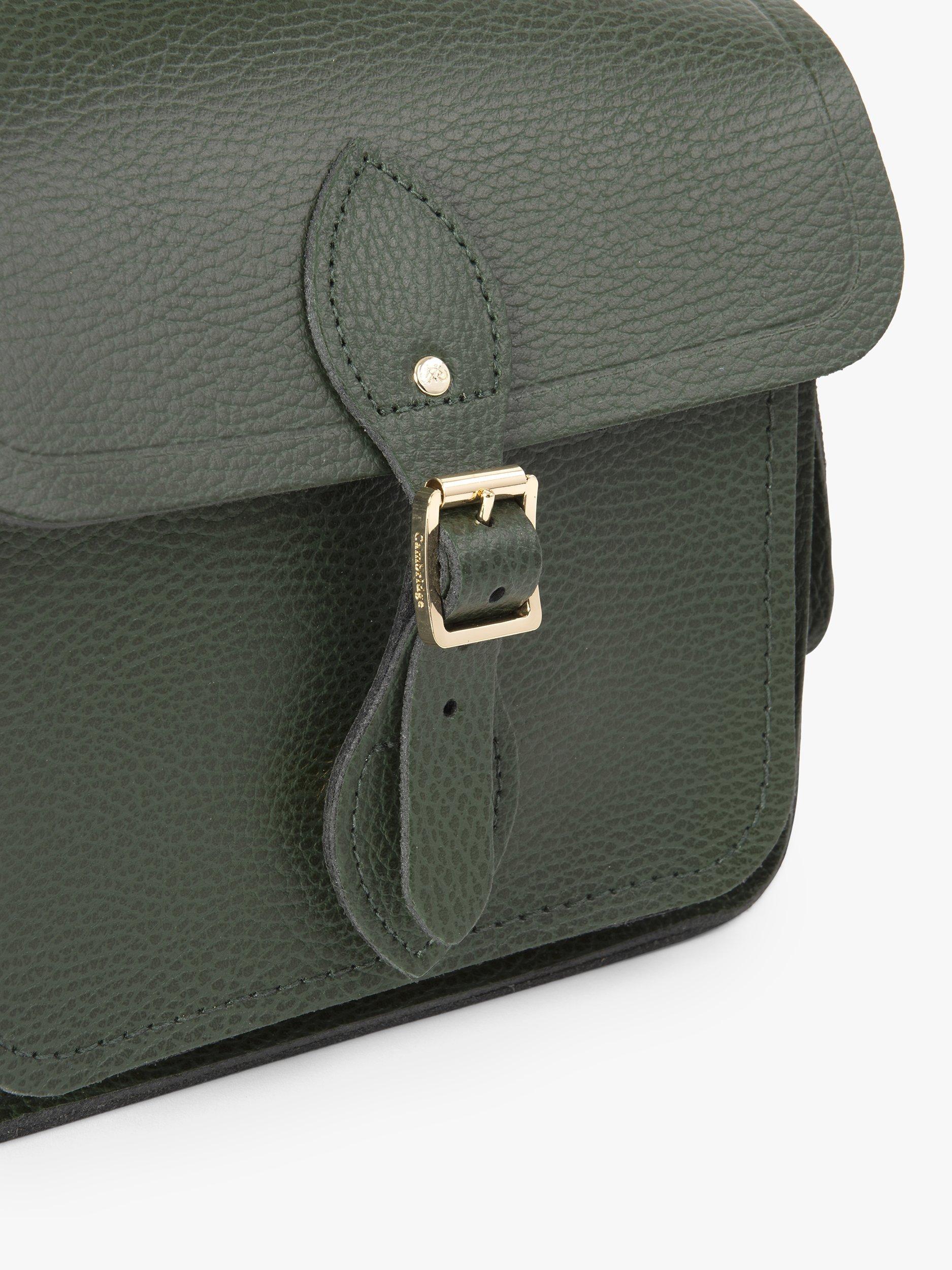Product image 5 of 6, which shows Cambridge Satchel The Small Traveller Leather Bag, Racing Green