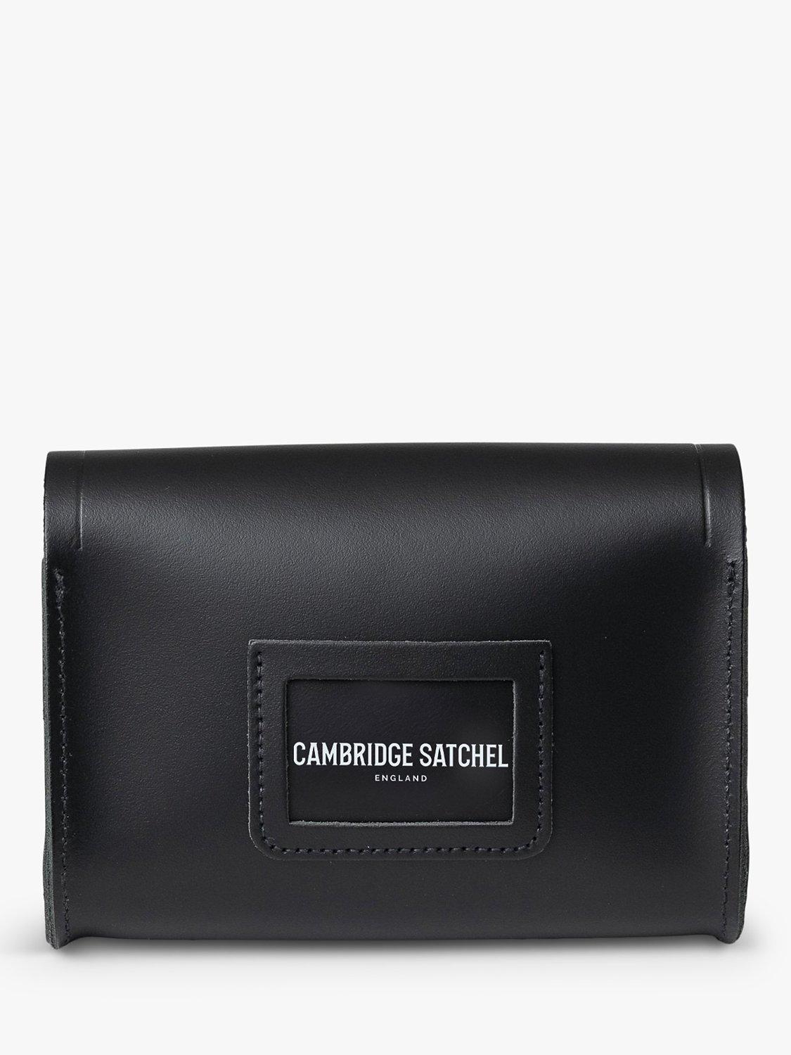 Product image 2 of 5, which shows Cambridge Satchel The Medium Pushlock Leather Shoulder Bag, Black