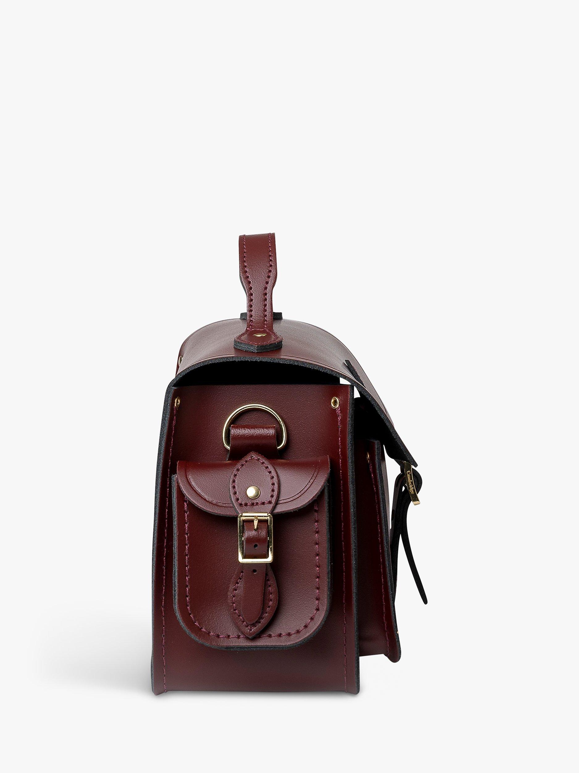 Product image 3 of 4, which shows Cambridge Satchel The Small Traveller Leather Bag, Oxblood