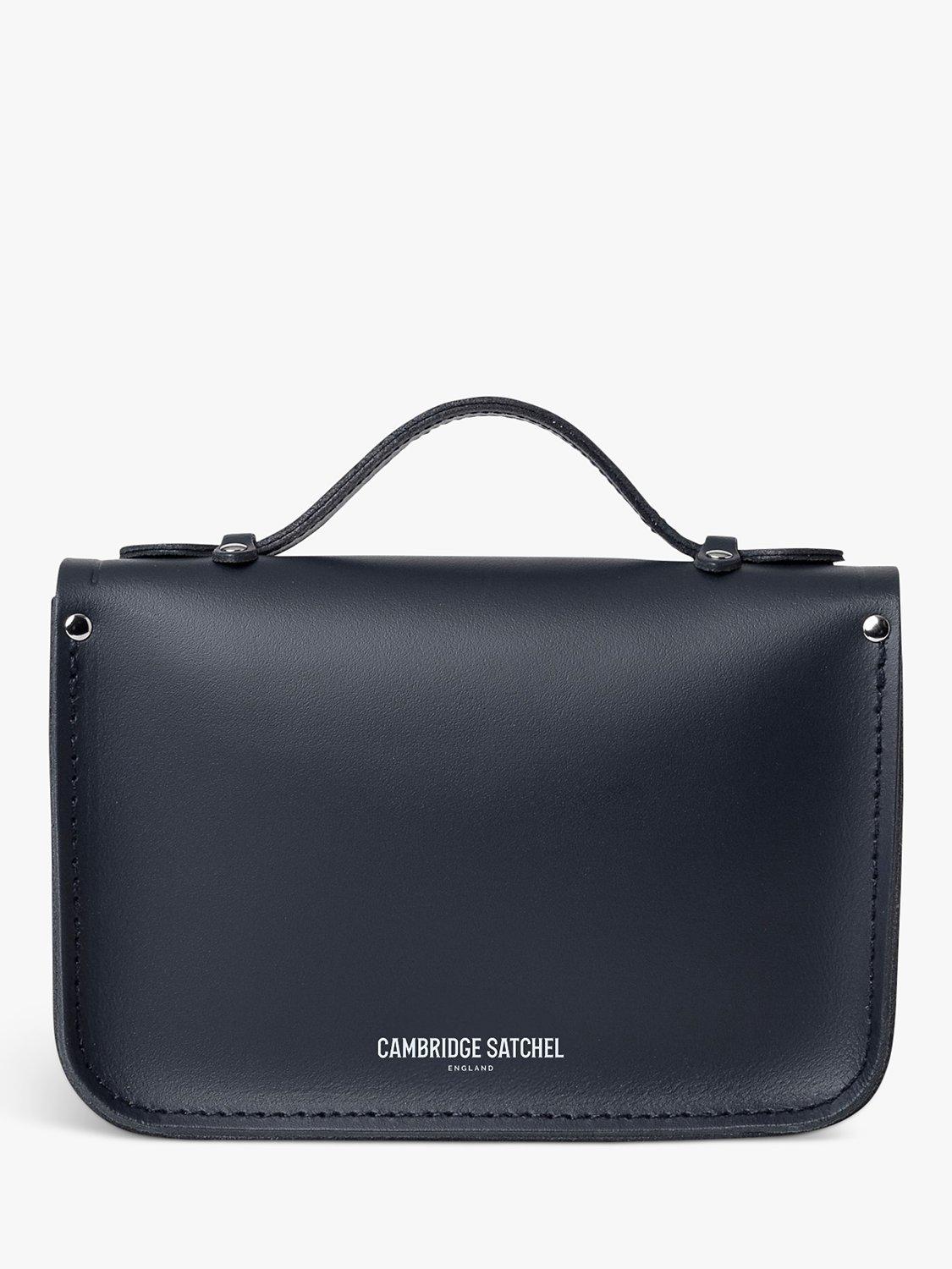 Product image 2 of 4, which shows Cambridge Satchel The Mini Leather Colour Block Satchel, Clay/Oxblood/Navy