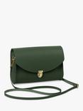 Cambridge Satchel The New Large Pushlock Celtic Grain Leather Shoulder Bag, Racing Green