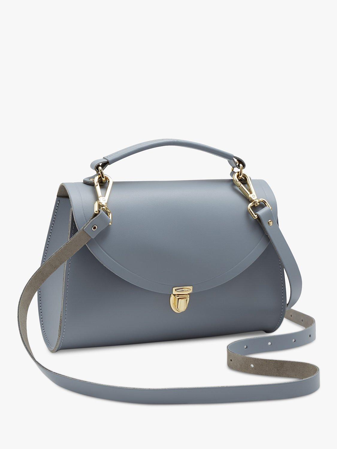 Product image 2 of 3, which shows Cambridge Satchel Poppy Leather Grab Bag, French Grey