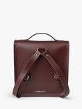 Cambridge Satchel Portrait Small Leather Backpack, Oxblood