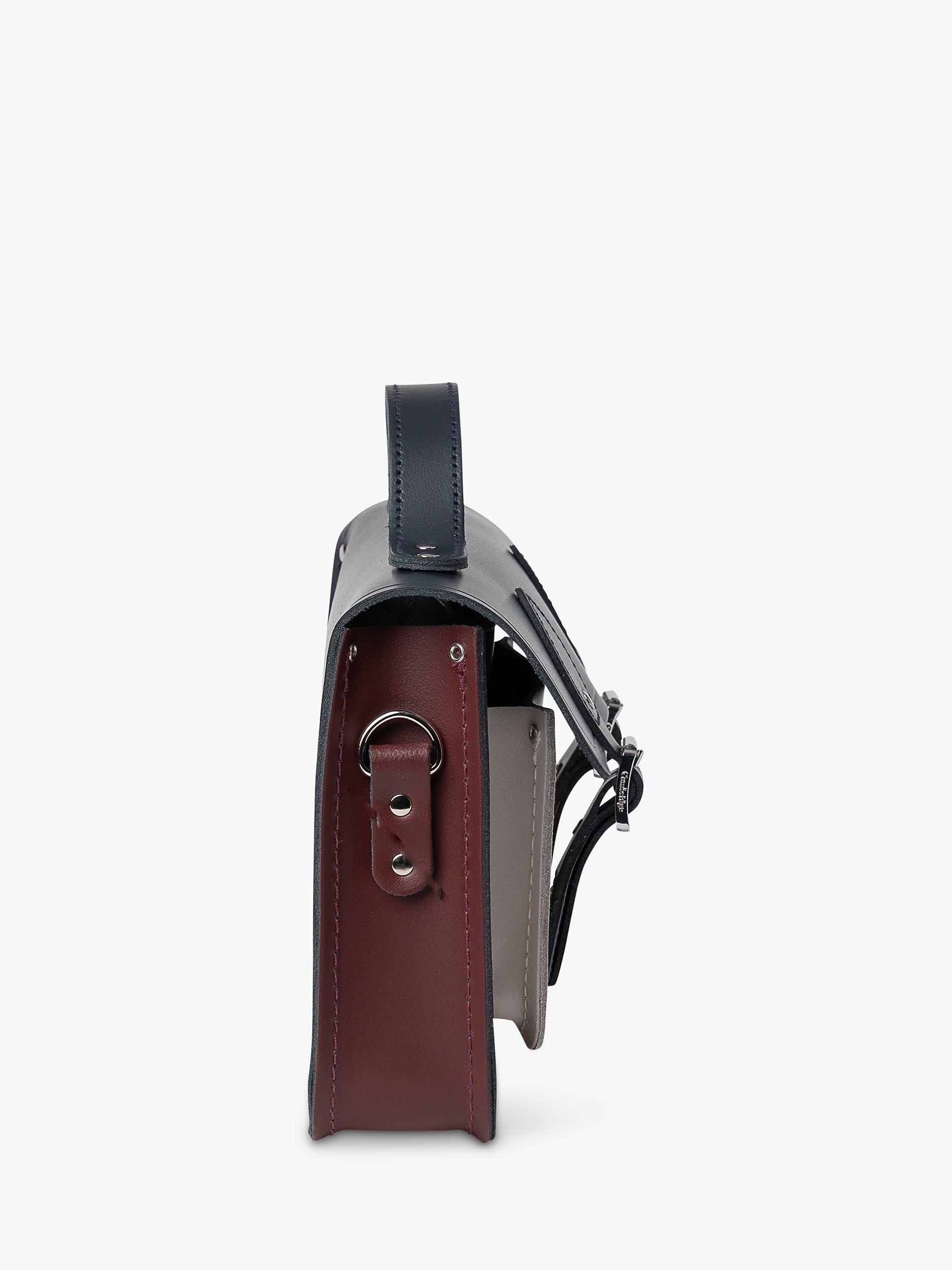 Cambridge Satchel 11 Inch Leather Batchel, Clay/Oxblood/Navy