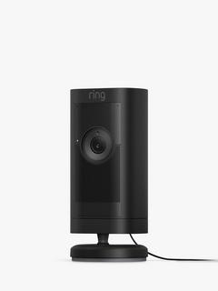 Ring Stick Up Cam Pro Plug In Smart Security Camera with Built-in Wi-Fi, Black