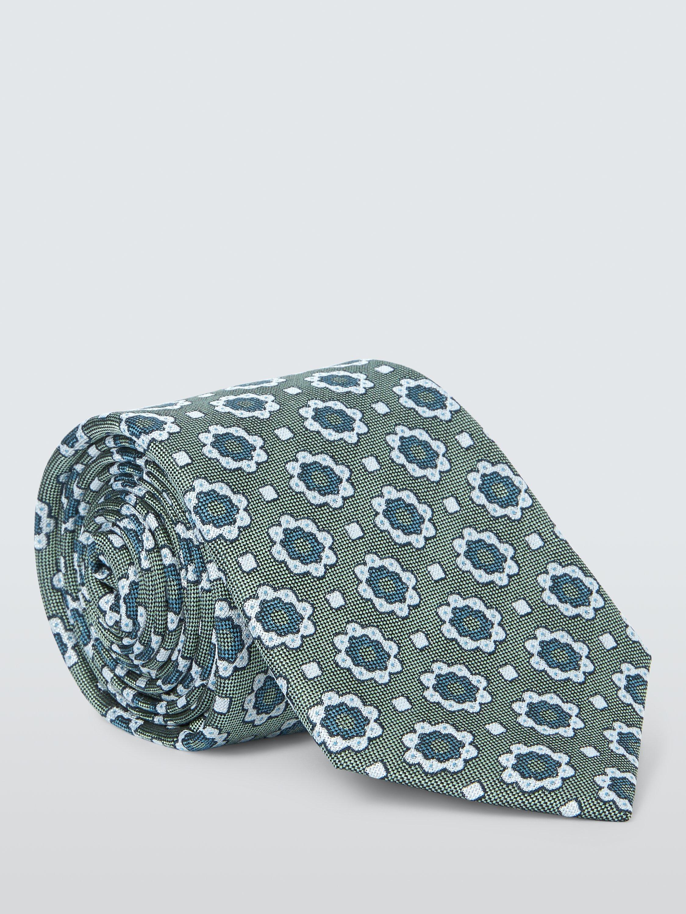 John Lewis Silk Floral Foulard Print Tie