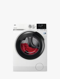 AEG 7000 LWR7195M4B Freestanding Washer Dryer 9/5kg Load, 1400rpm Spin, White, White