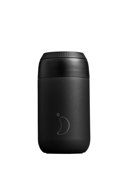 Chilly's Series 2 Double Wall Insulated Travel Coffee Cup, 340ml, Black
