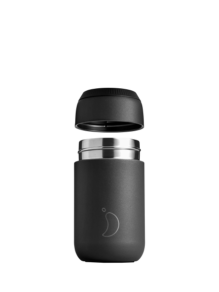 Chilly's Series 2 Double Wall Insulated Travel Coffee Cup, 340ml - view 2, Black