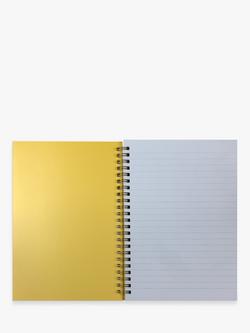 John Lewis A5 Check Notebook, Yellow - view 2, Yellow