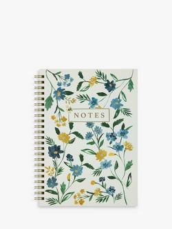 John Lewis A5 Flowers Notebook, Multi, Multi