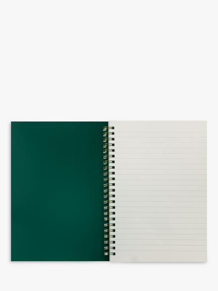 John Lewis A5 Flowers Notebook, Multi - view 2, Multi