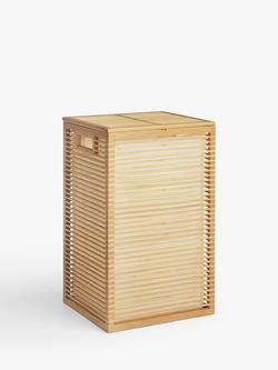 John Lewis Bamboo Laundry Basket, Natural, Natural