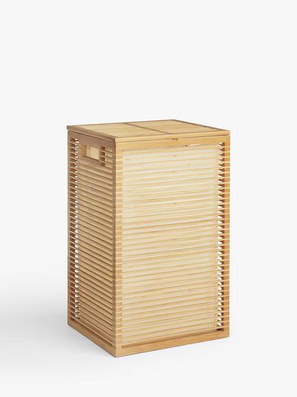 John Lewis Bamboo Laundry Basket, Natural, Natural