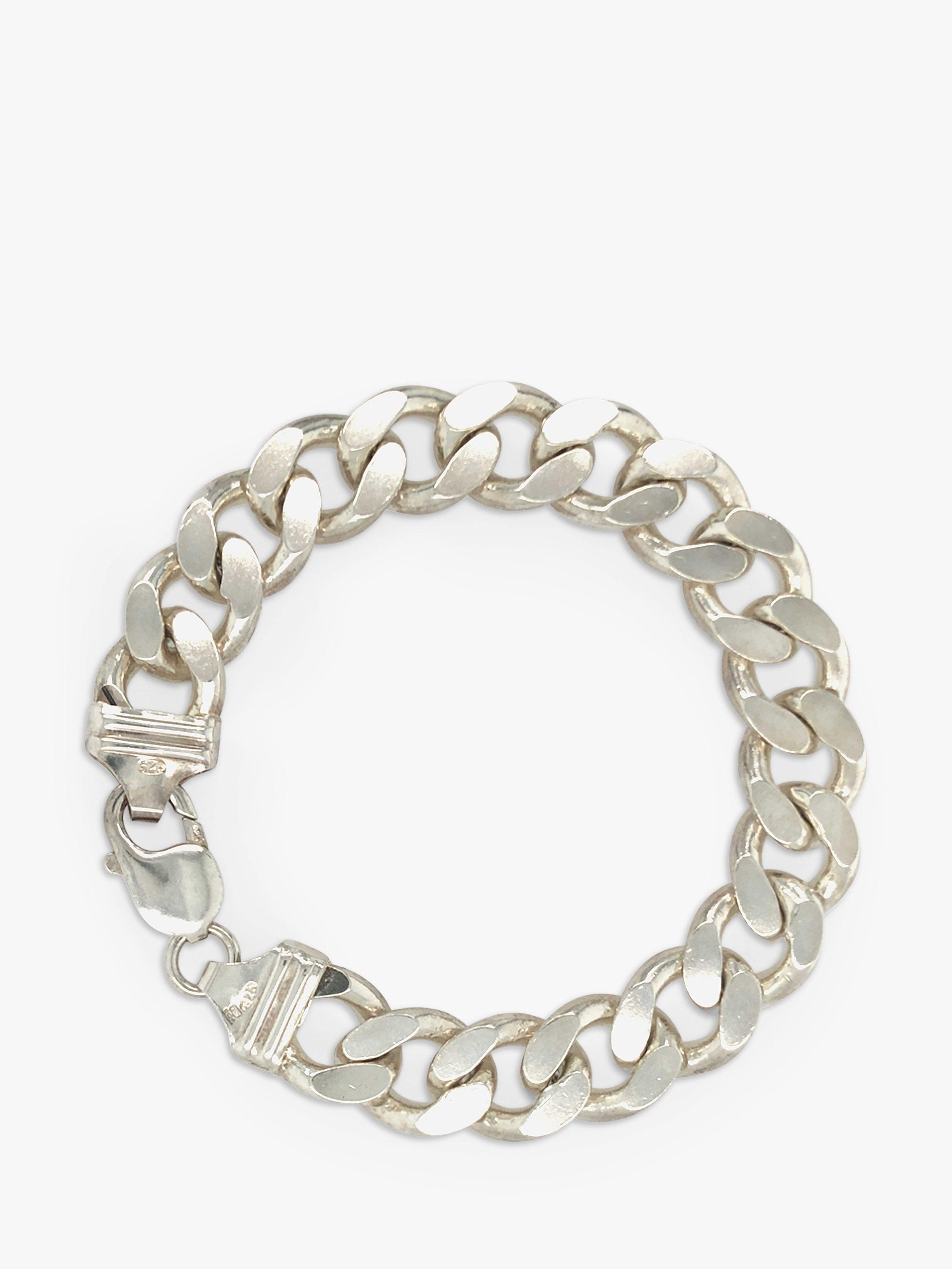 Vintage Fine Jewellery Pre-Loved Flat Curb Link Bracelet, Dated Circa 1990s