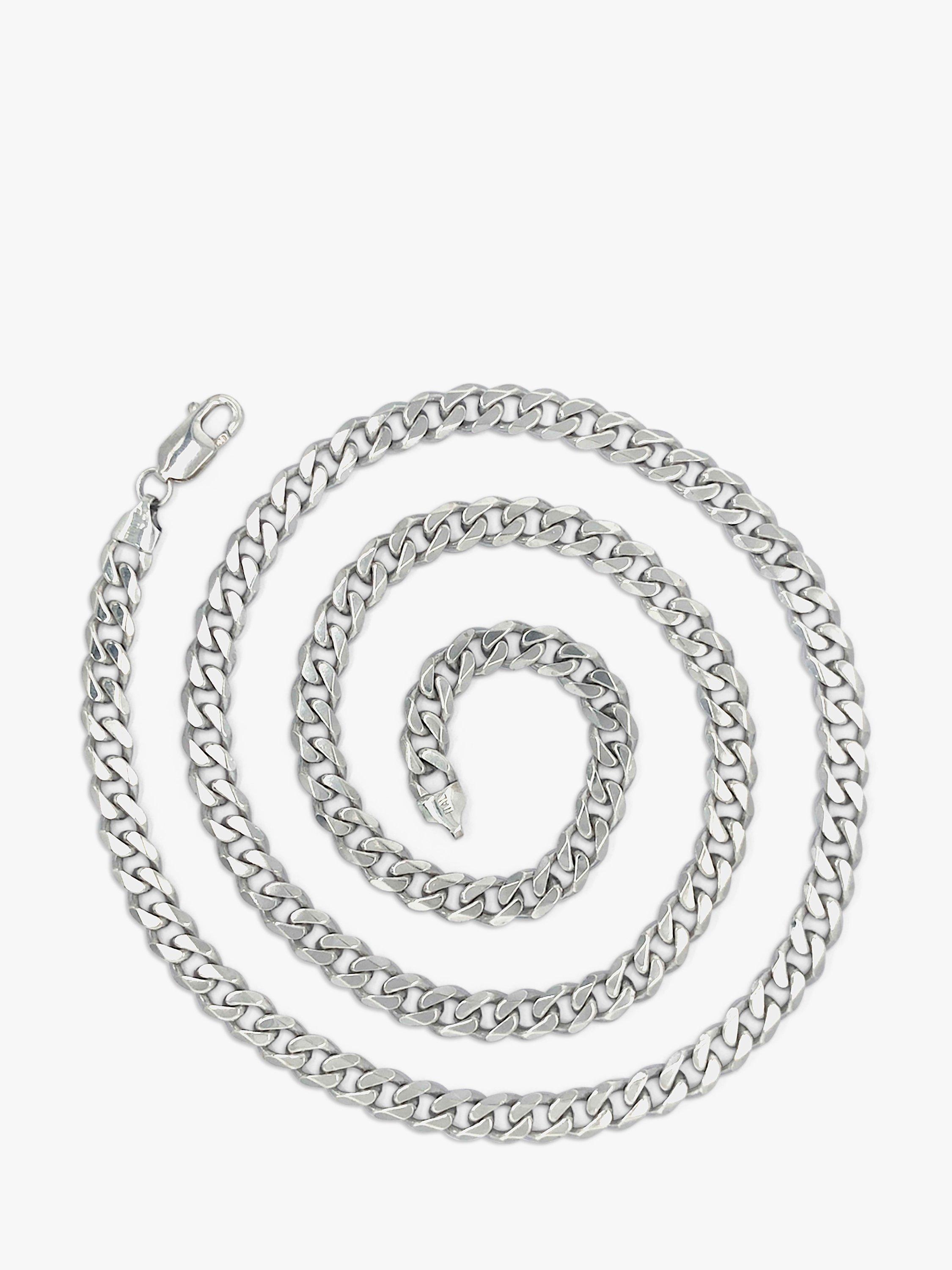 Vintage Fine Jewellery Pre-Loved Flat Curb Link Chain Necklace