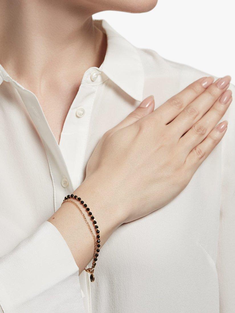 Product image 2 of 3, which shows Astley Clarke Semi-Precious Beaded Layered Bracelet, Gold/Onyx
