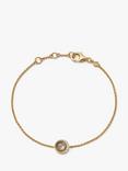 Astley Clarke Semi-Precious Stone Round Charm Chain Bracelet, Gold/Labradorite