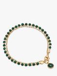 Astley Clarke Semi-Precious Beaded Layered Bracelet, Gold/Malachite