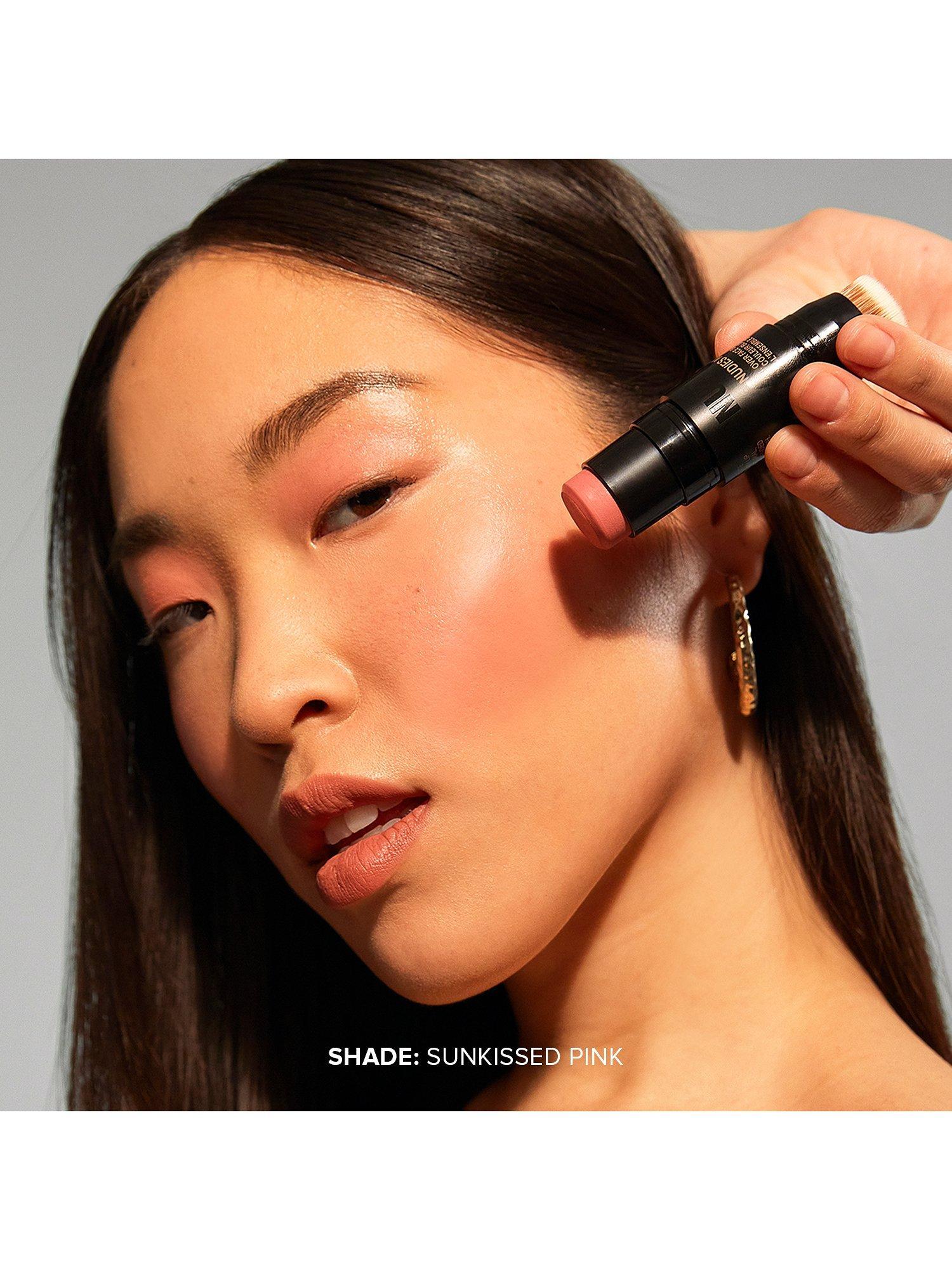 Product image 3 of 6, which shows Nudestix Nudies Matte All-Over Face Blush Stick, Sunkissed Pink