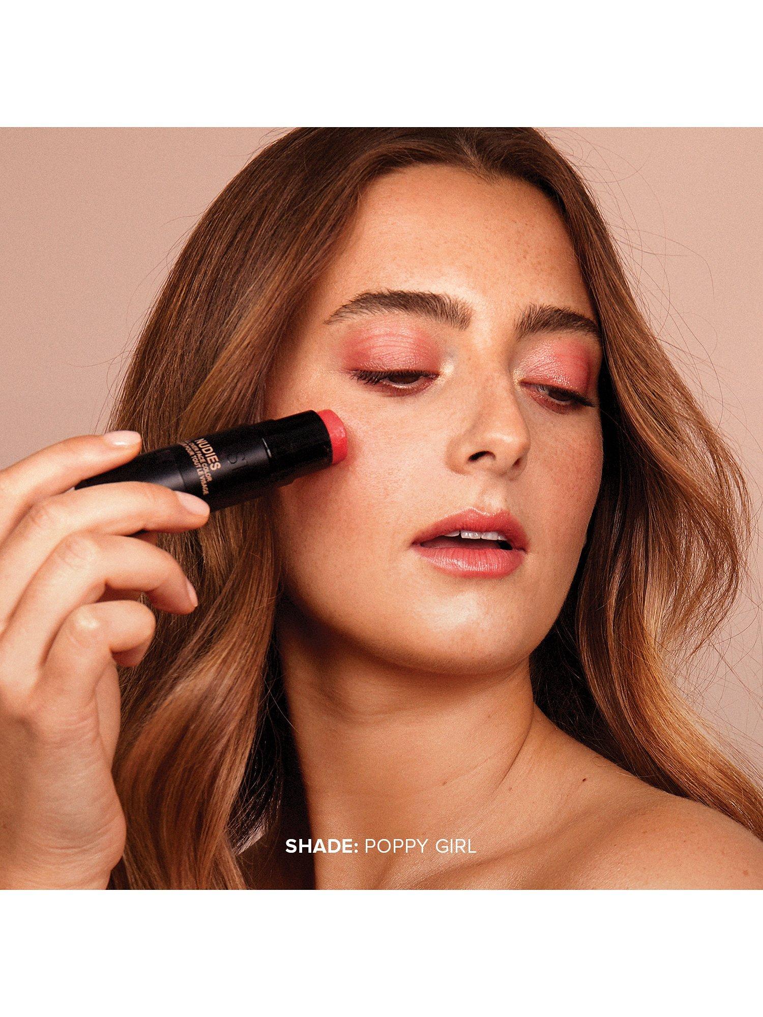Product image 2 of 5, which shows Nudestix Nudies Bloom All-Over Face Dewy Colour, Poppy Girl