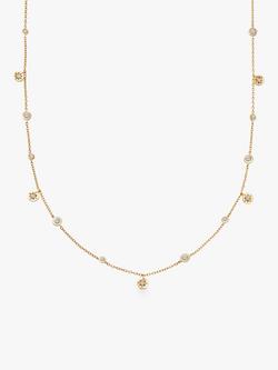 Astley Clarke Celestial North Star White Sapphire Station Necklace, Gold