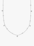 Astley Clarke Celestial North Star White Sapphire Station Necklace, Silver