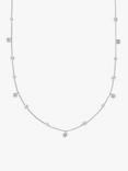 Astley Clarke Celestial North Star White Sapphire Station Necklace, Silver