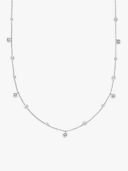 Astley Clarke Celestial North Star White Sapphire Station Necklace, Silver