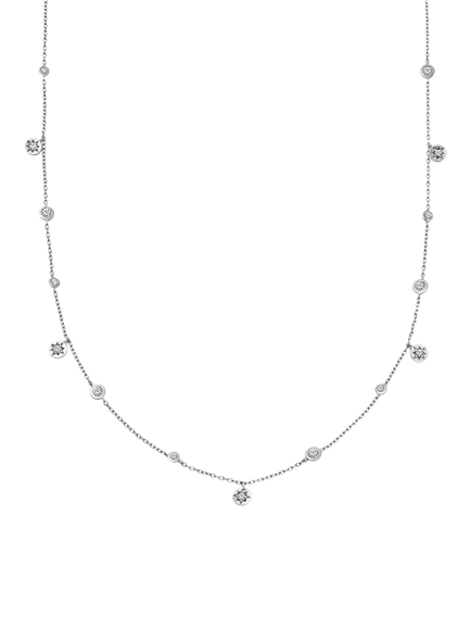 Astley Clarke Celestial North Star White Sapphire Station Necklace, Silver