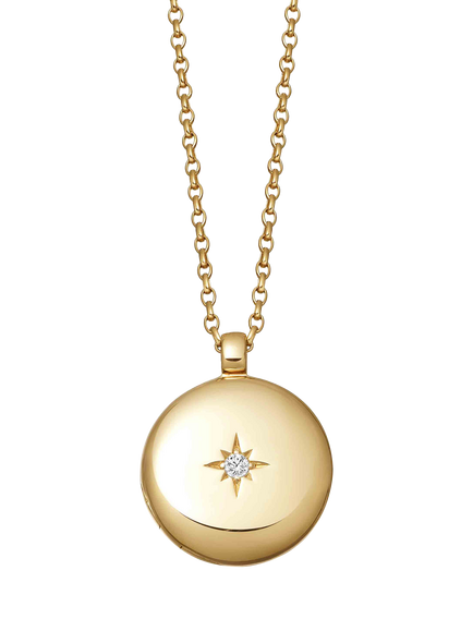 Astley Clarke Biography Medium Locket Necklace, Gold
