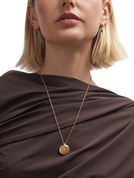 Astley Clarke Biography Medium Locket Necklace - view 2, Gold