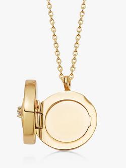 Astley Clarke Semi-Precious Stone Star Locket Necklace - view 2, Gold/Onyx
