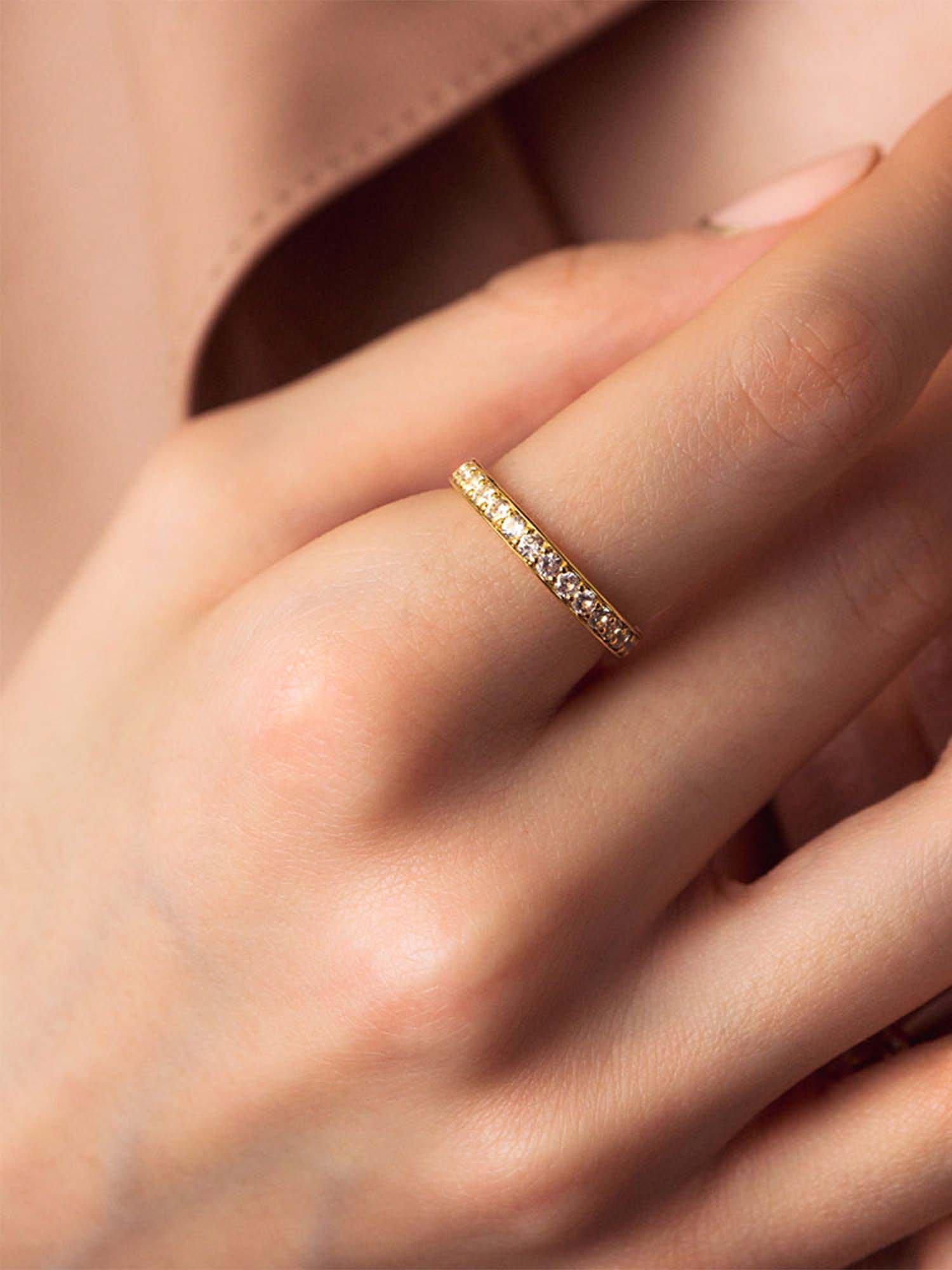 Product image 2 of 2, which shows Astley Clarke Sapphire Eternity Ring, Gold