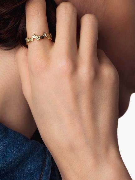 Astley Clarke Sapphire Bubble Band Ring, Gold - view 2, Gold