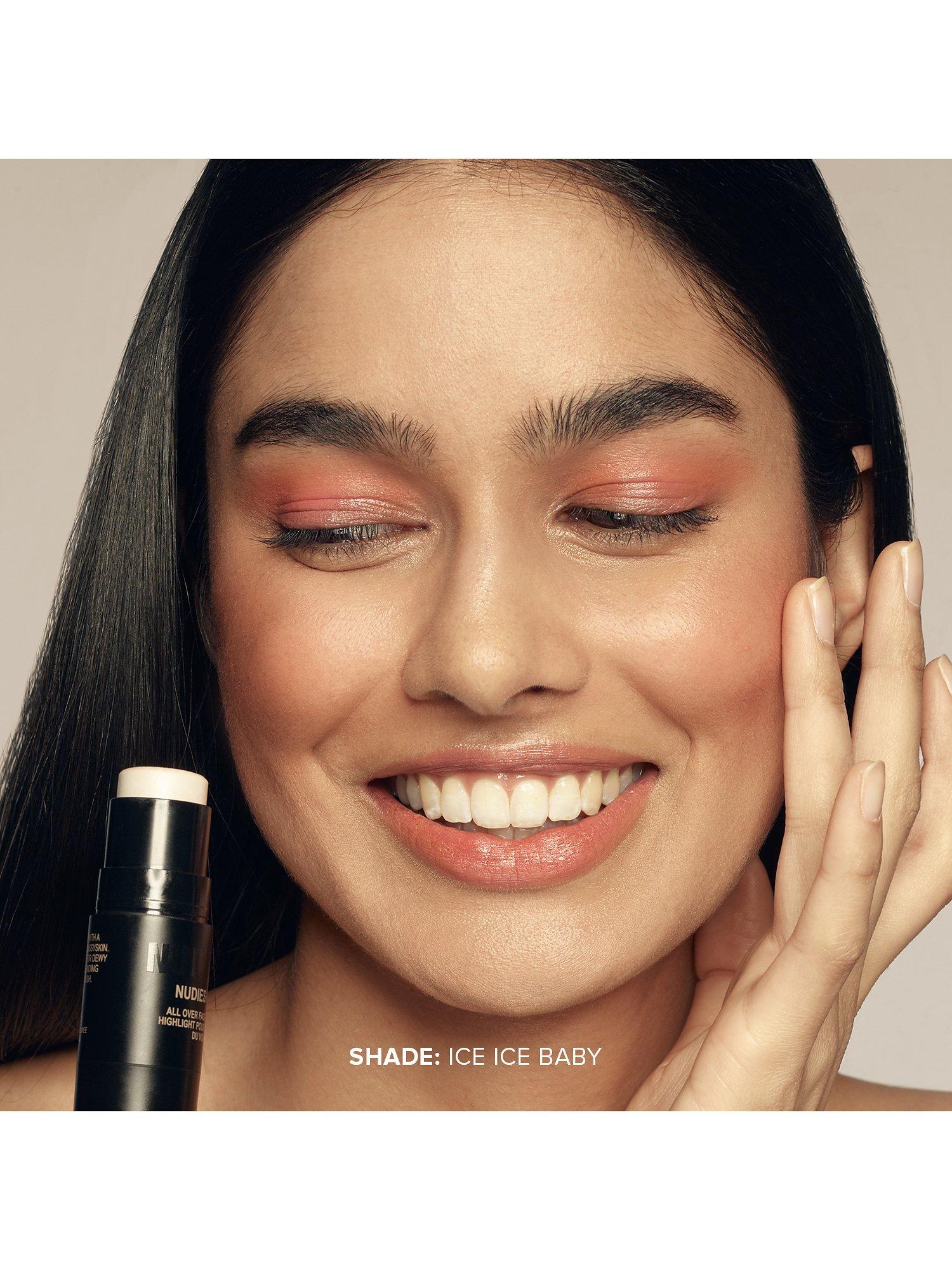 Product image 3 of 5, which shows Nudestix Nudies All-Over Face Colour Glow Highlighter, Ice Ice Baby