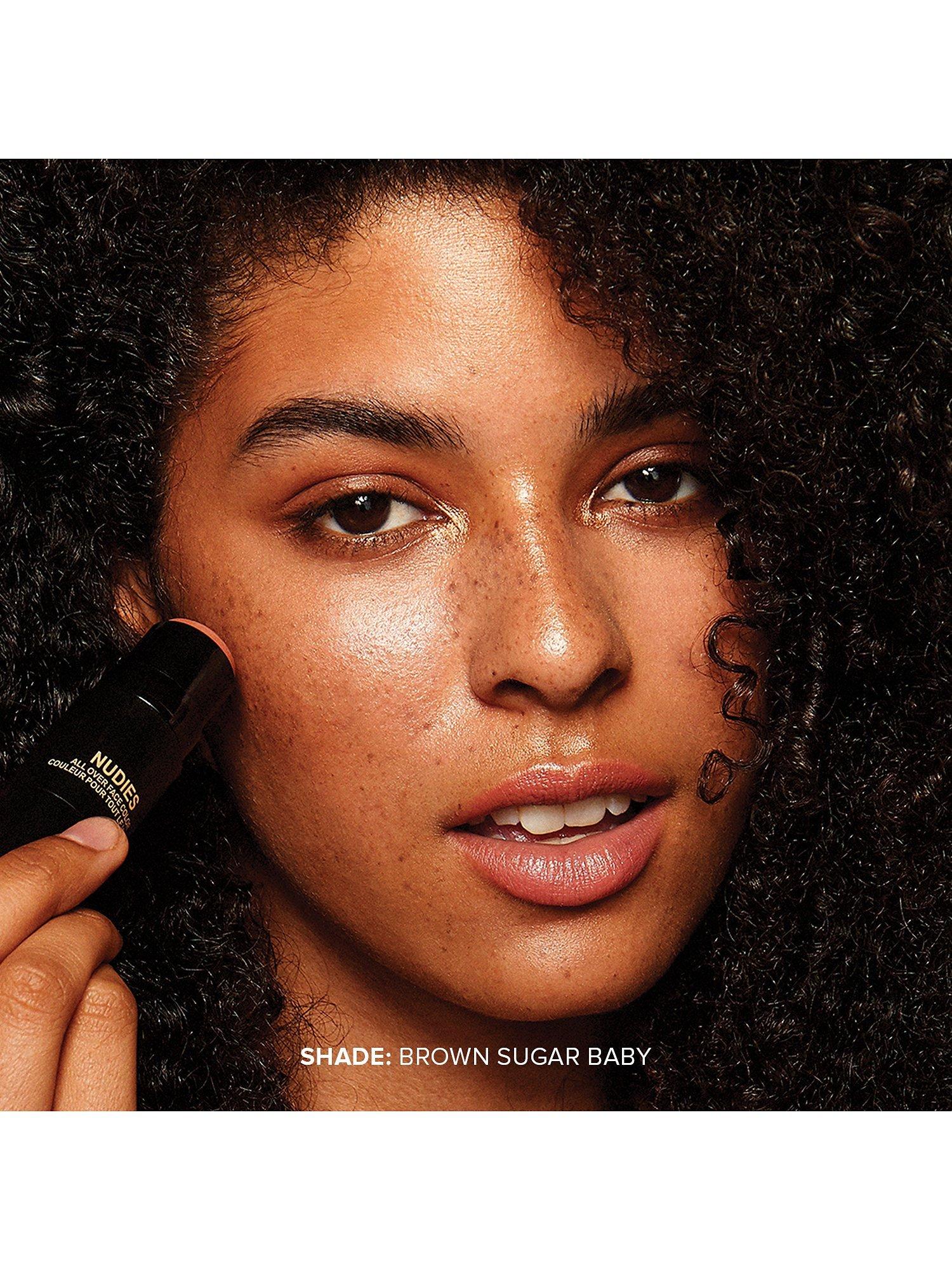 Product image 2 of 5, which shows Nudestix Nudies All-Over Face Colour Glow Highlighter, Brown Sugar, Baby