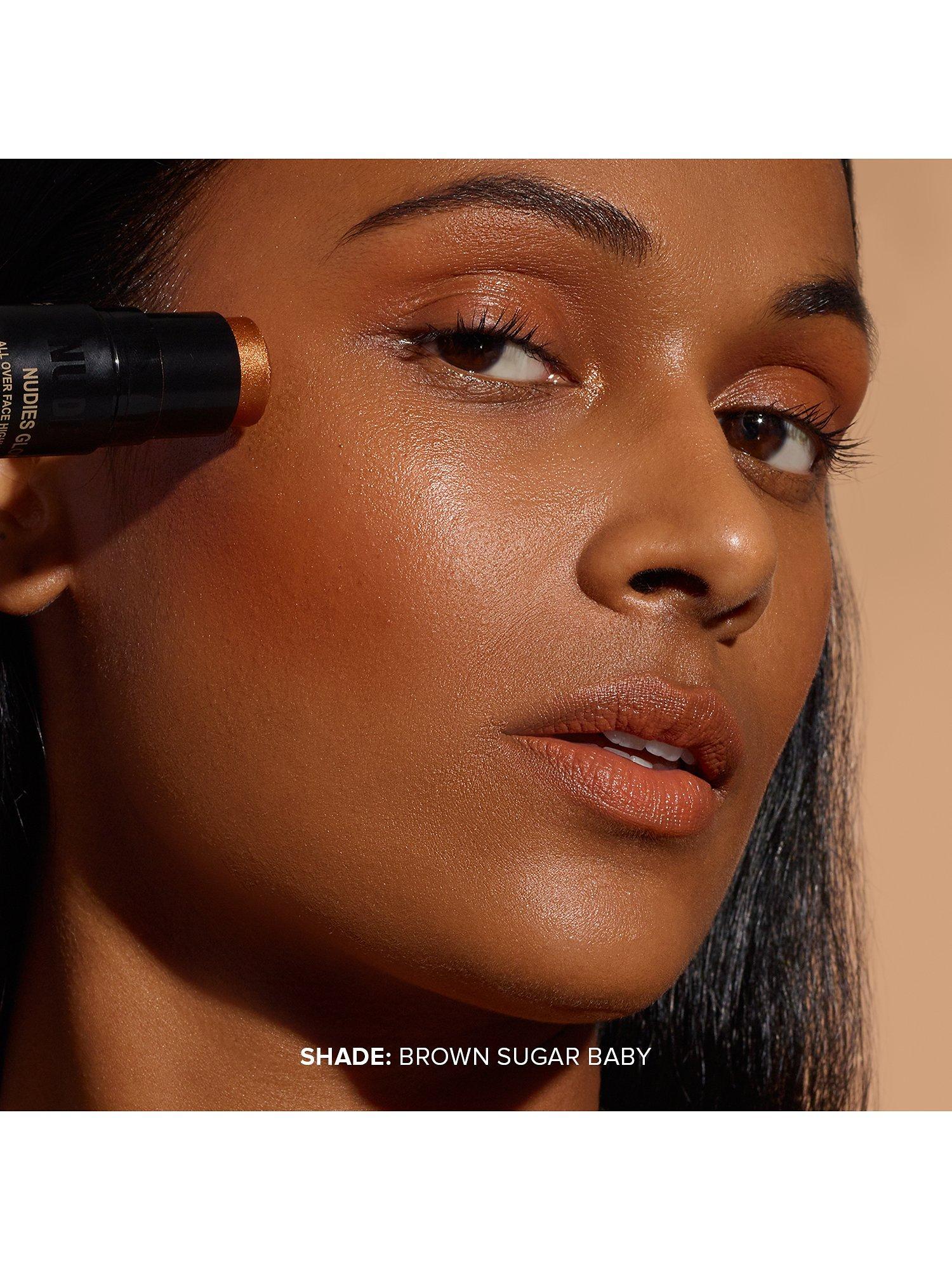 Product image 3 of 5, which shows Nudestix Nudies All-Over Face Colour Glow Highlighter, Brown Sugar, Baby