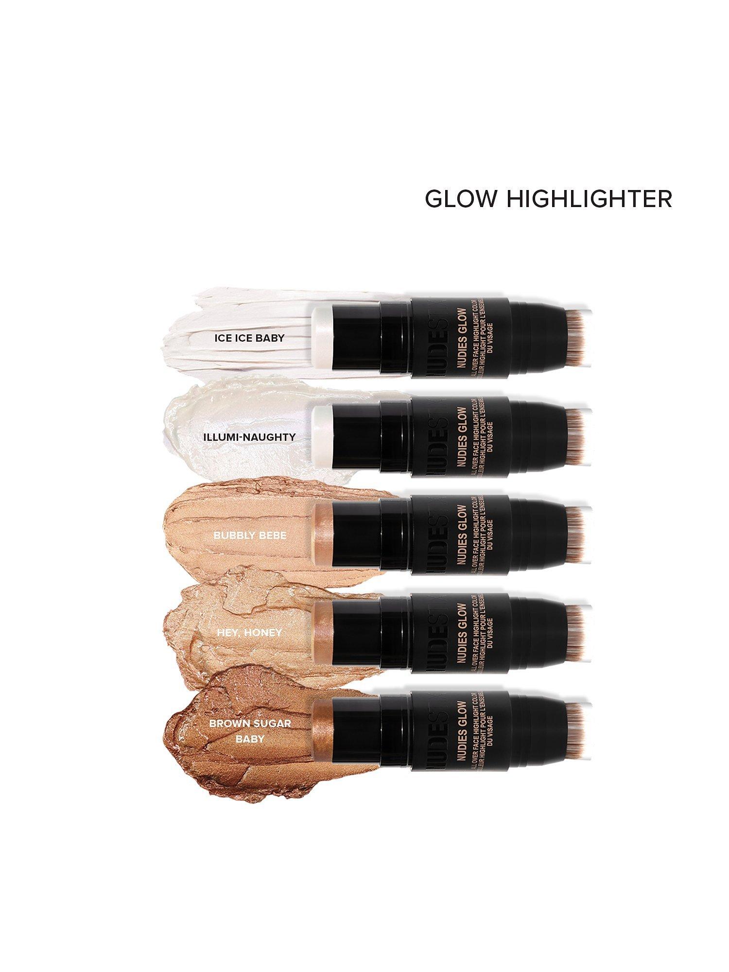 Product image 5 of 5, which shows Nudestix Nudies All-Over Face Colour Glow Highlighter, Brown Sugar, Baby