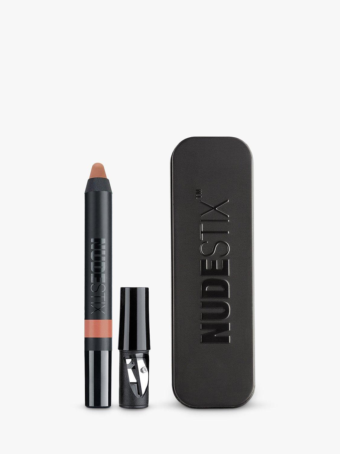 Product image 1 of 5, which shows Nudestix Intense Lip & Cheek Matte Lipstick Pencil, Entice