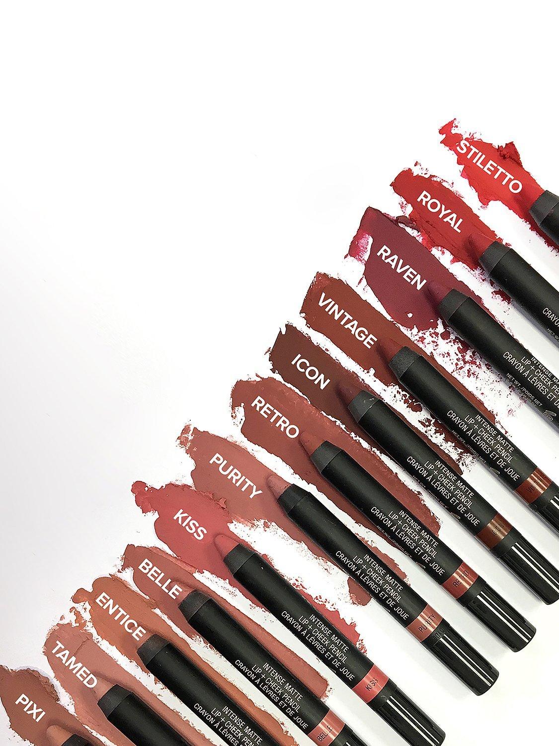 Product image 4 of 5, which shows Nudestix Intense Lip & Cheek Matte Lipstick Pencil, Entice