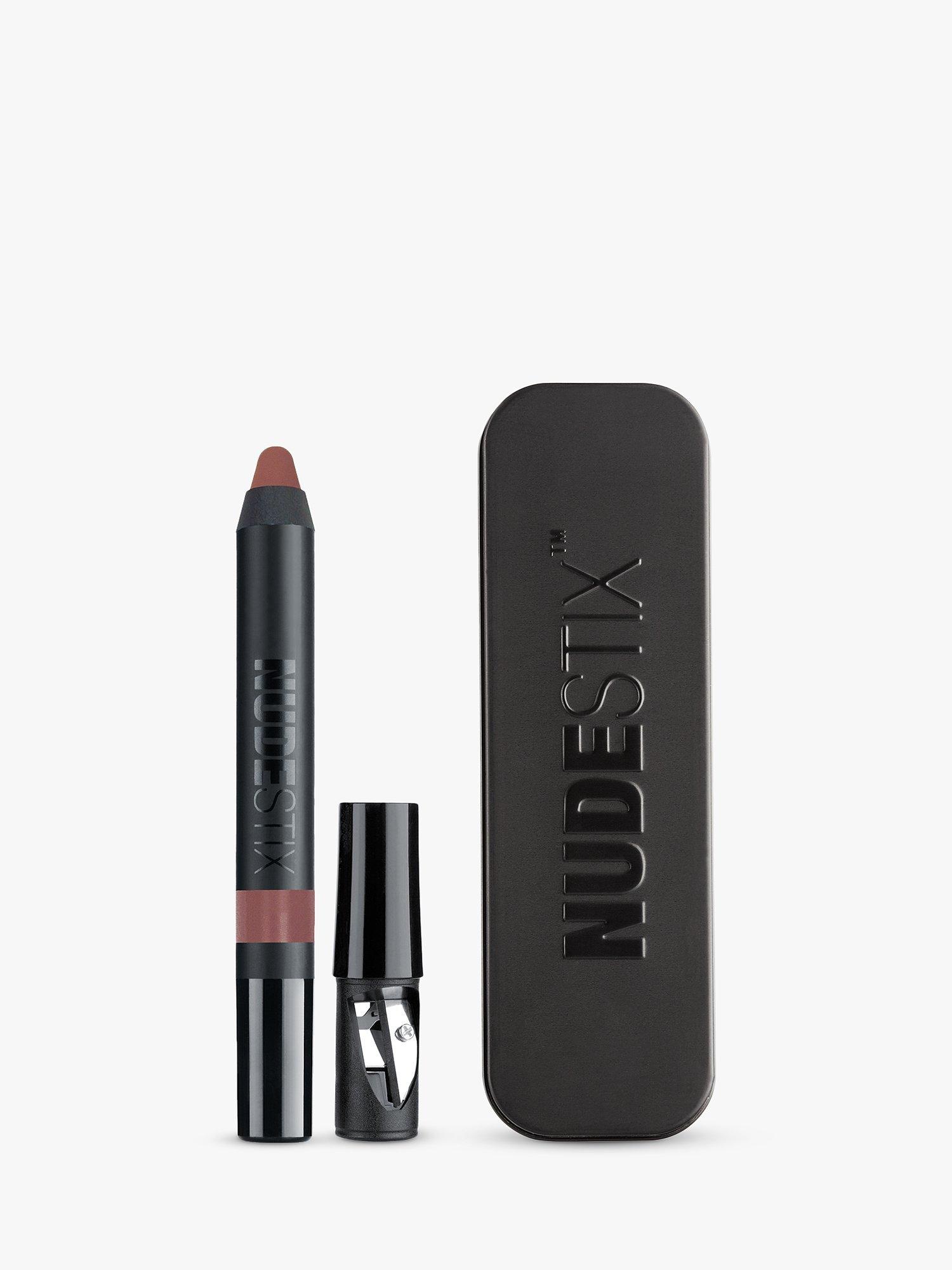Product image 1 of 6, which shows Nudestix Intense Lip & Cheek Matte Lipstick Pencil, Belle