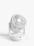 John Lewis Circulator Desk Fan, White