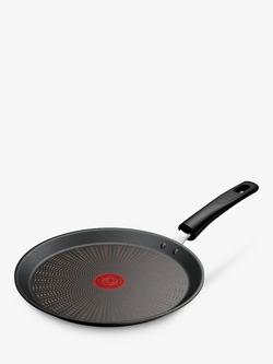 Tefal ProTech Aluminium Non-Stick Thermo-Signal Pancake Pan, 25cm, Black