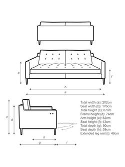 John Lewis Draper II Large 3 Seater Motion Sofa, Light Leg, Aquaclean Aston Natural - view 2, Aquaclean Aston Natural