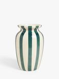 John Lewis Hand Painted Striped Stoneware Vase, H26.5cm